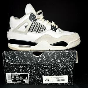 Size 9.5 - Nike Air Jordan 4 Retro Military Black Men's Shoes